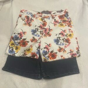 Gloria Vanderbilt Amanda dark denim and Floral and Jean Shorts 12